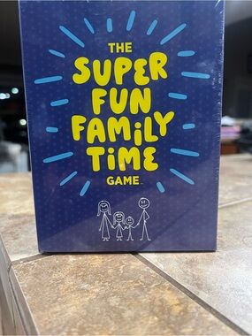 The Super Fun Family Time Game — Blue & Yellow Party Card Game
